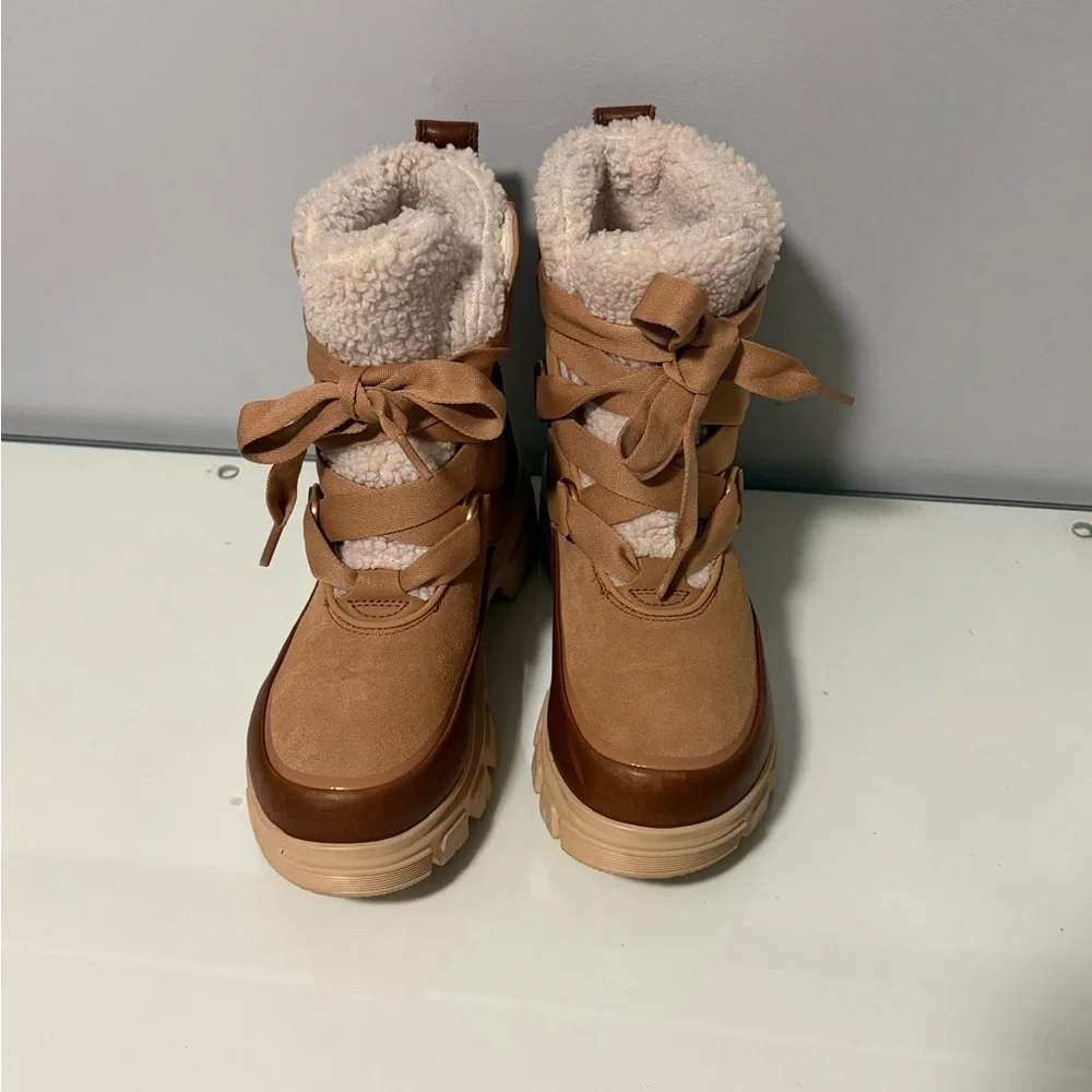 SOREL TÍVOLI Women's Brown and Cream Winter Boots